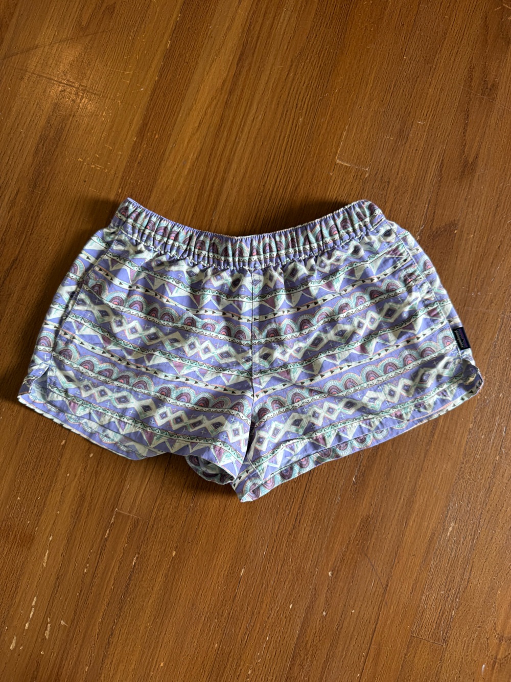 Patagonia Barely Baggies Purple Patterned Casual Shorts